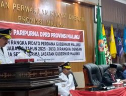 Pidato Perdana Gubernur Maluku Pada Rapat Paripurna DPRD